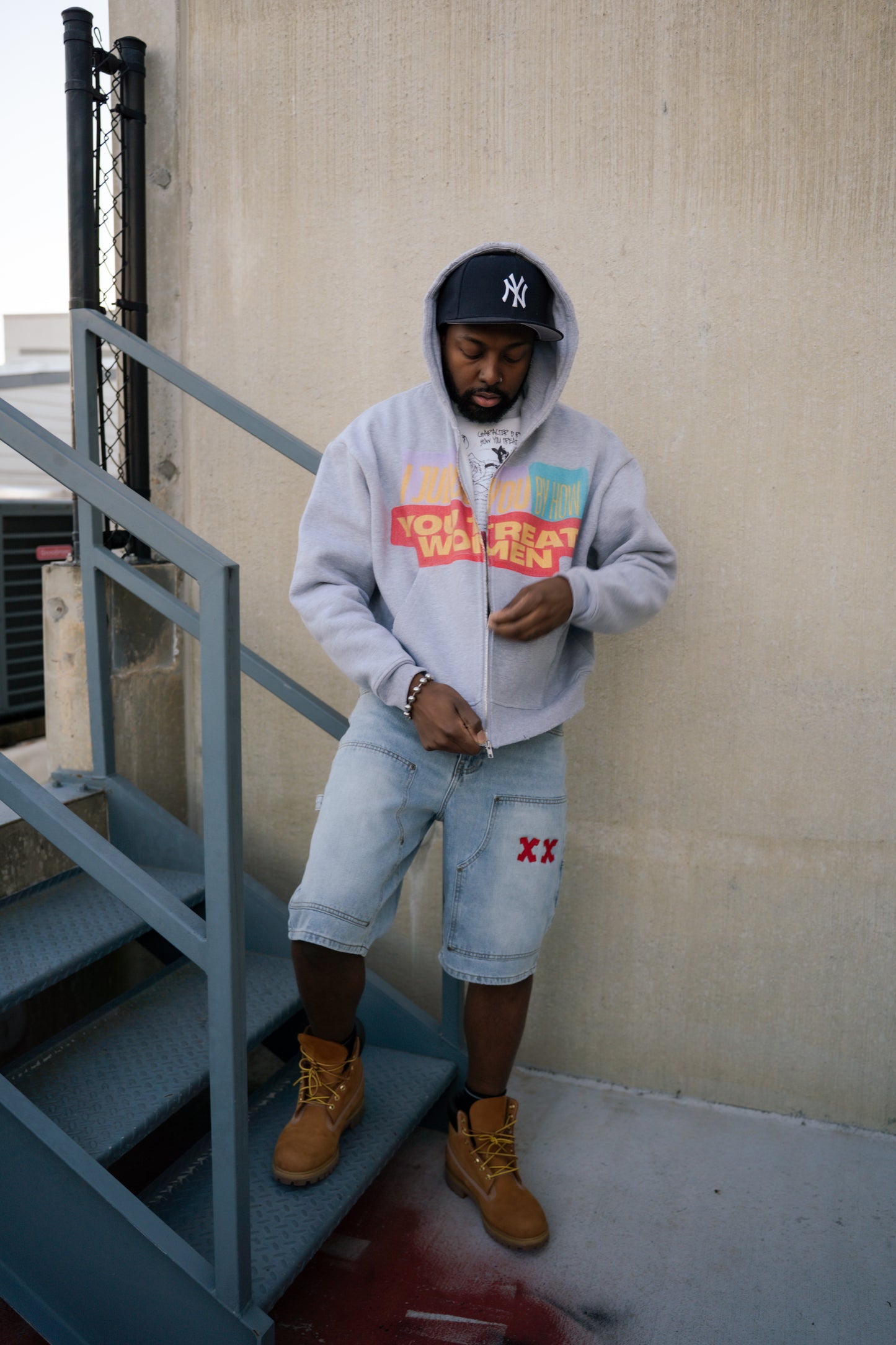 ( * Racer Denim Jorts