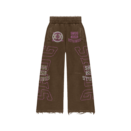 ( Distressed Flare Sweatpants