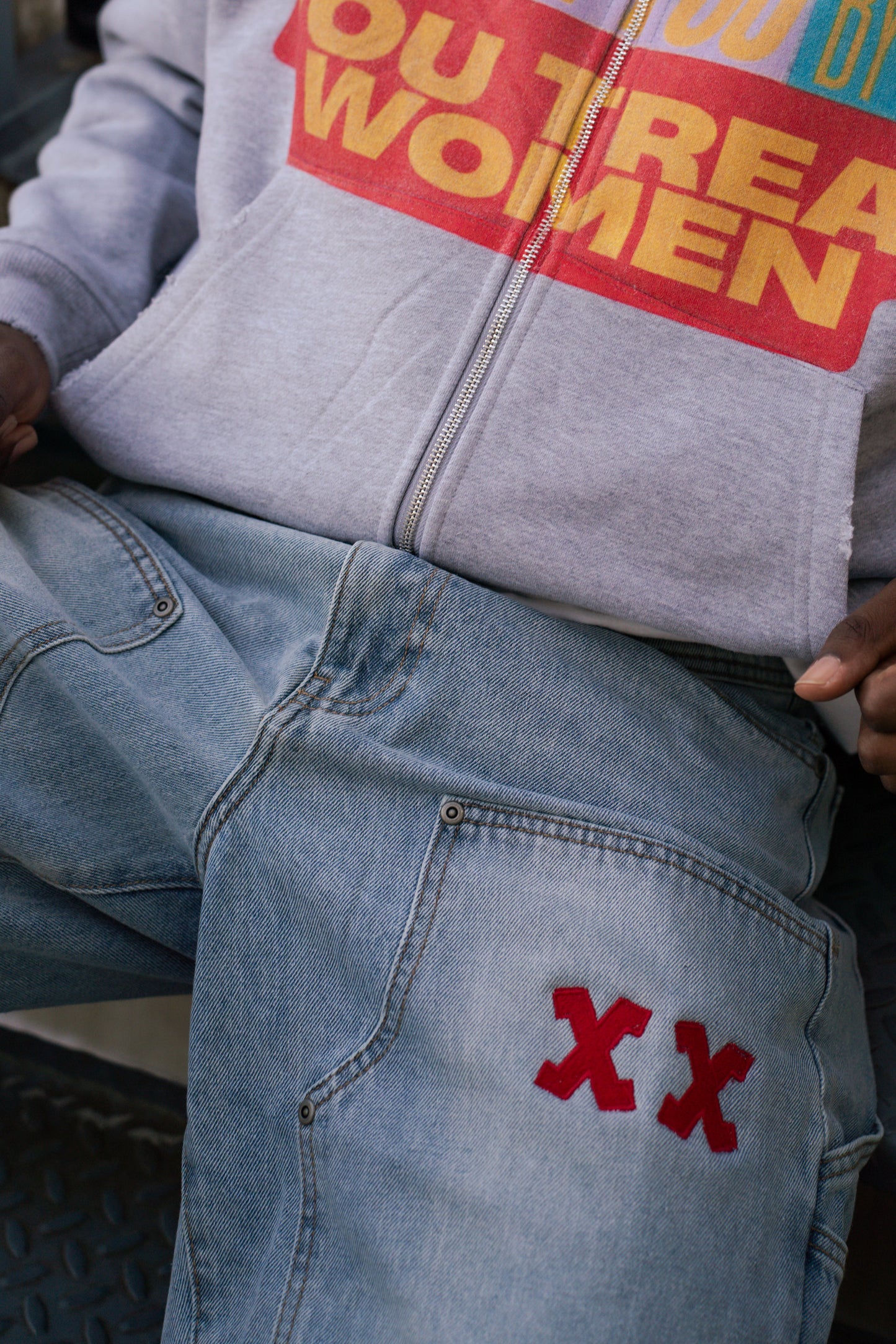 ( * Racer Denim Jorts