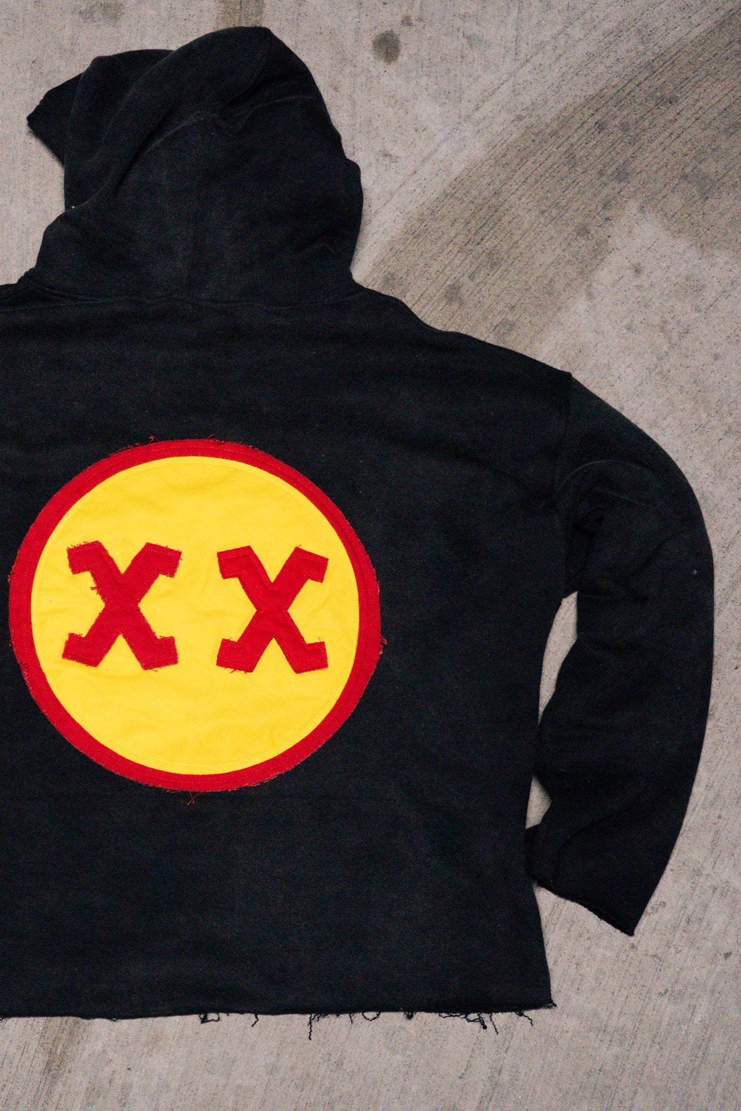 ( Distressed Oversize Shug Hoodie Black (PreOrder)