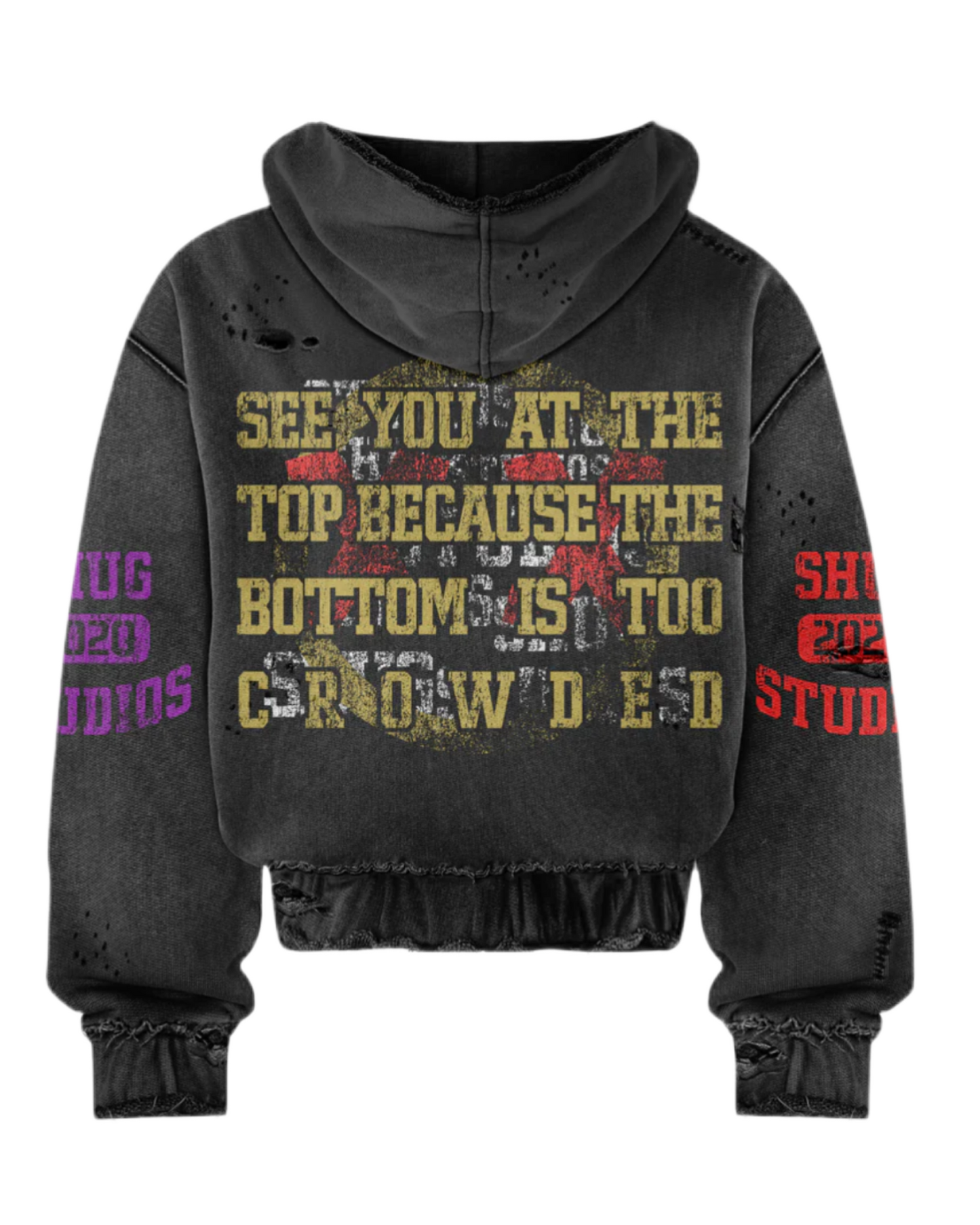 ( Distressed Hoodie “See You At The Top”